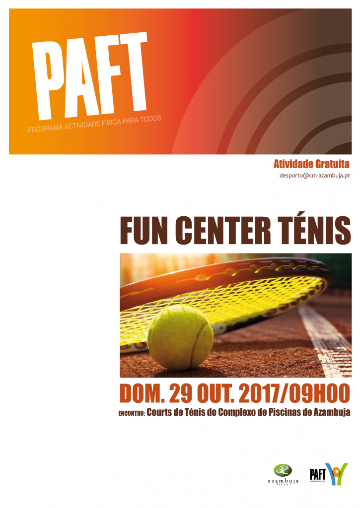 Cartaz atividade 'Fun Center Ténis'